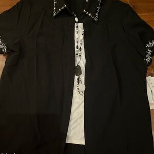 Alfred Dunner Black and White Blouse